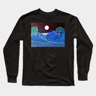 Magical Moonlight Landscape Long Sleeve T-Shirt